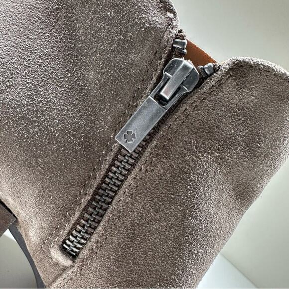 NWOB | Lucky Brand | Basel Suede Flat Bootie | Light Brown | Size 8.5 - Picture 12 of 16